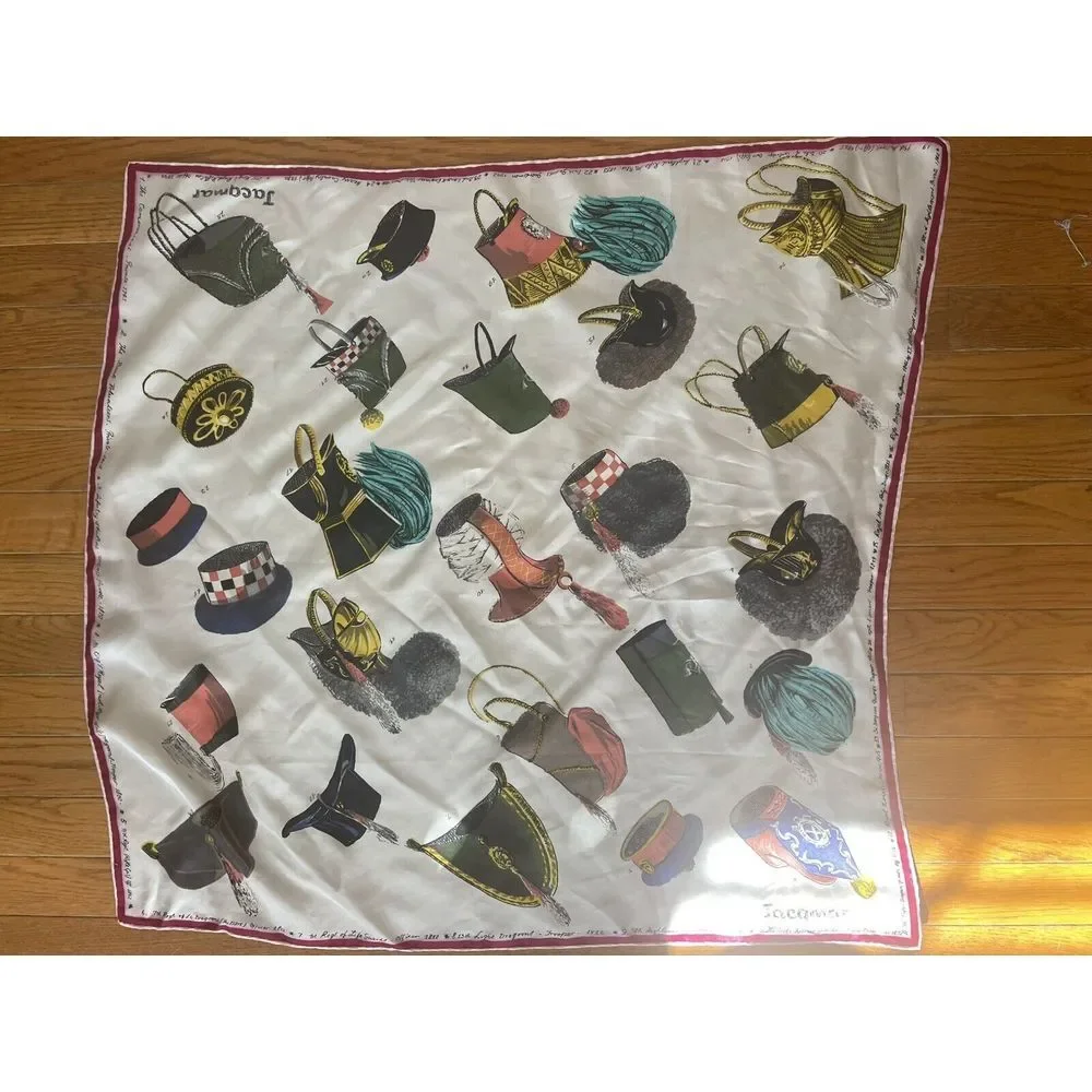 Jacqmar silk scarf headscarf British Royalty military helmets